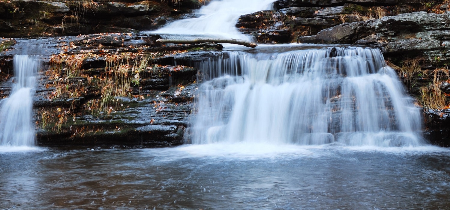 Waterfall and gorge at Robert H. Treman State Park